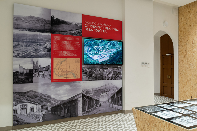 Textos dels Centre d’Interpretació i el consultori mèdic de la colònia de Borgonyà.