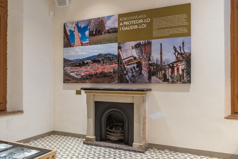 Textos dels Centre d’Interpretació i el consultori mèdic de la colònia de Borgonyà.