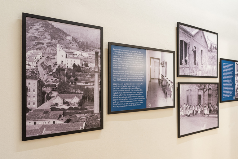 Textos dels Centre d’Interpretació i el consultori mèdic de la colònia de Borgonyà.